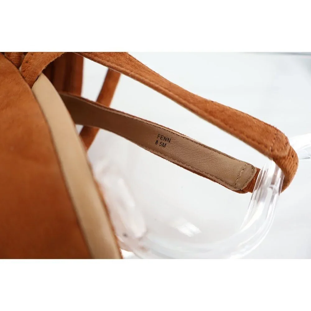 Donald J. Pliner Brown Suede Wedge Sandals